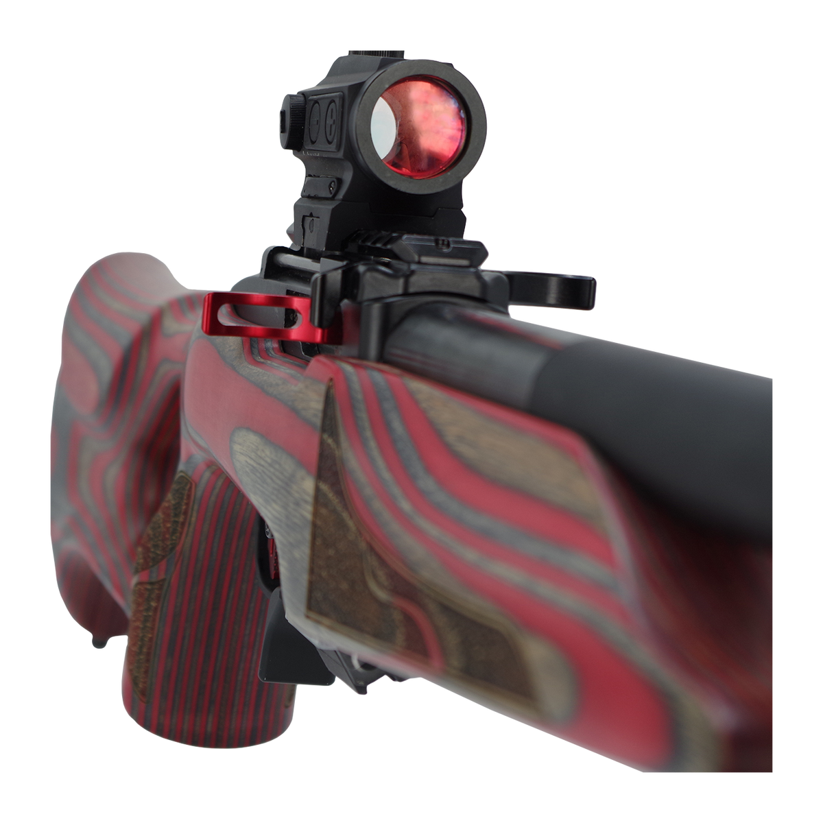 Tandem Kross Spartan Skeletonized Charging Handle for Ruger 10/22 - Red — view 2