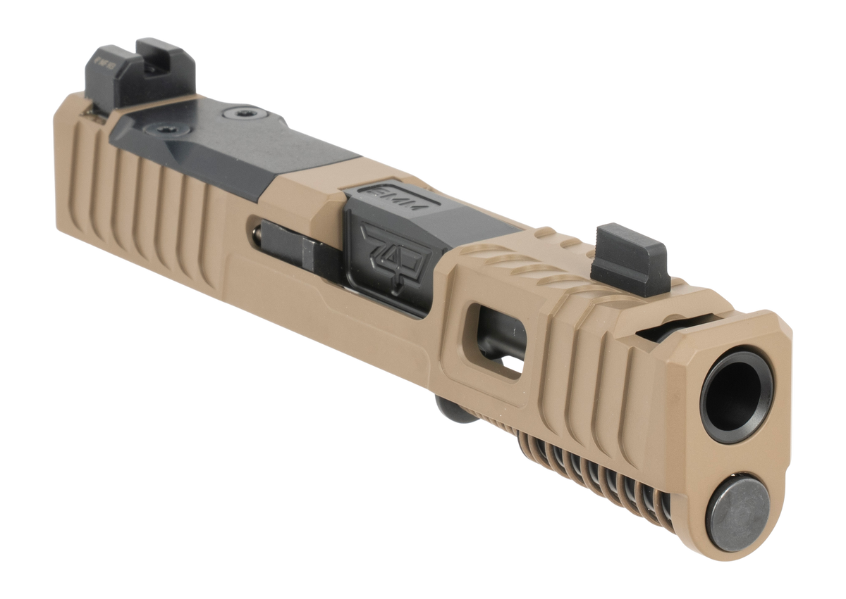 Zaffiri Precision Custom G43 Slide 9mm Luger IBS RMSc Optic Cut FDE - Black Nitride Barrel Finish — view 2