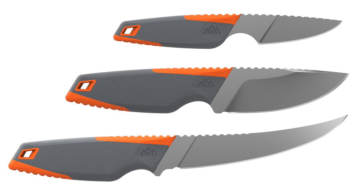 Outdoor Edge Vantex 3.50"/3"/5" Fixed Blade Drop Point/Caping/Boning 7Cr17MoV SS Glass-Filled Nylon Handle 4-Pc Knife Set — view 2