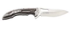 Columbia River Fossil Compact 3.41" Folding Drop Point Plain Satin 8Cr13MoV SS Brown G10 Frame Lock Knife — view 2