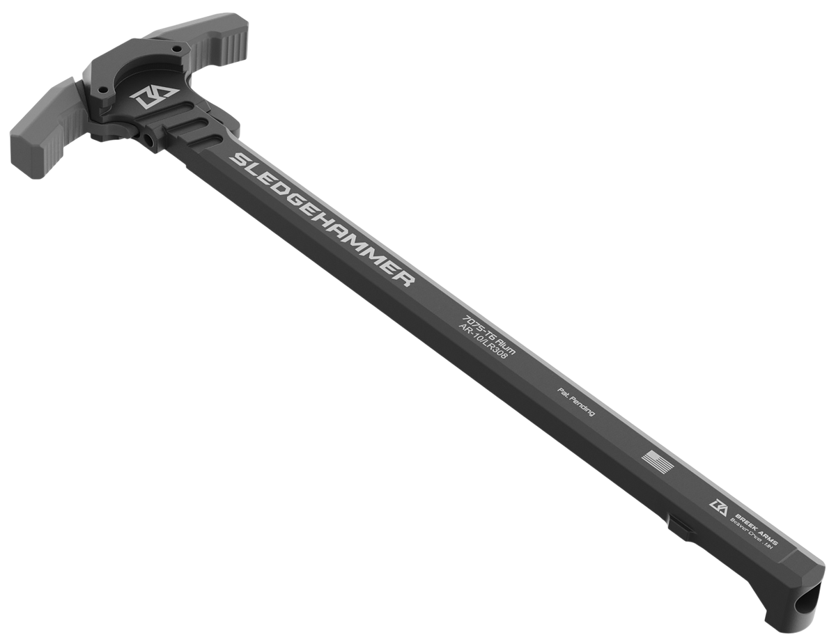 Breek Arms Sledgehammer AR-10/LR-308 Ambidextrous Charging Handle - Gray — view 2