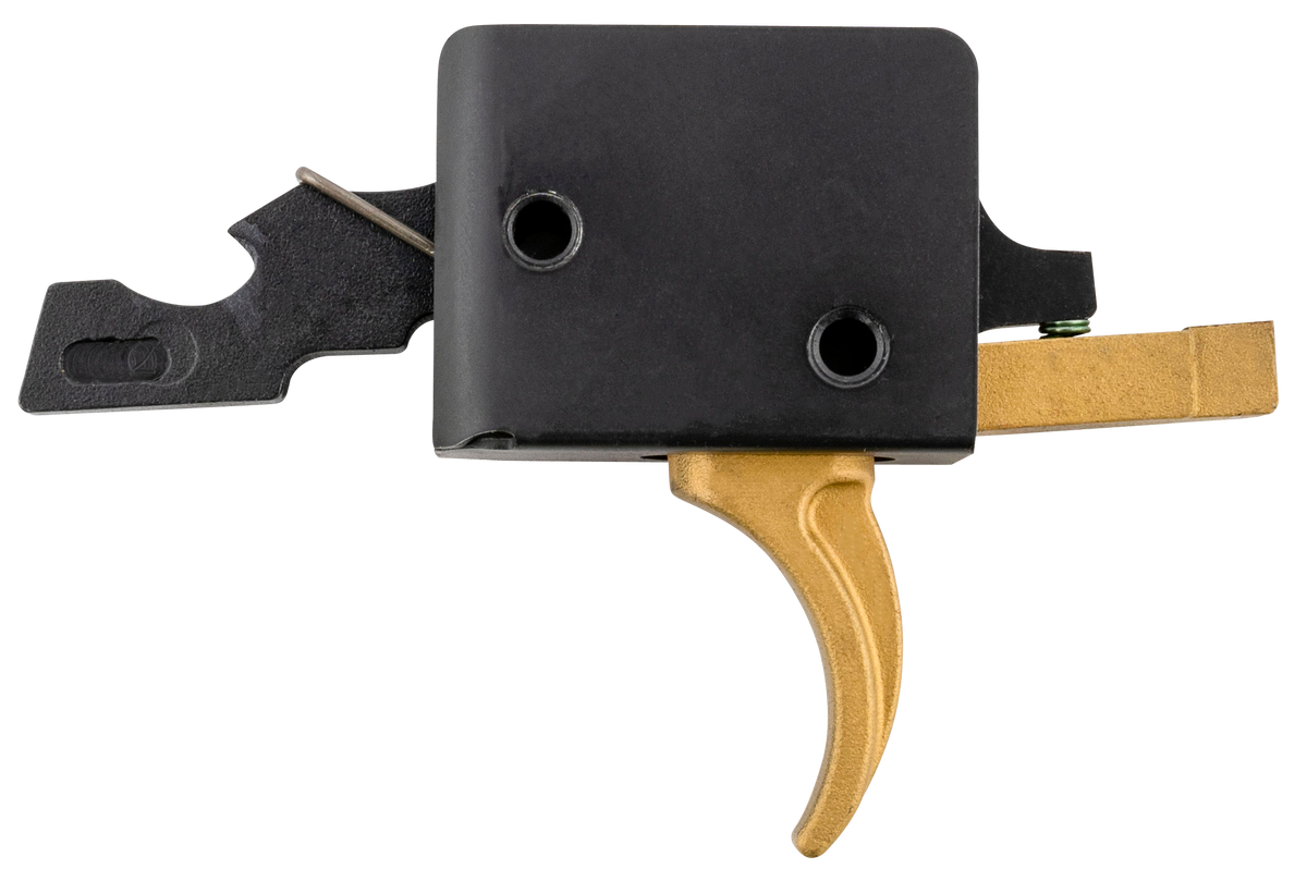 CMC Triggers 91501GF Gold Finger Drop-In AR-15/AR-10 Single-Stage Curved Trigger 3-3.50 lbs - Gold — view 2