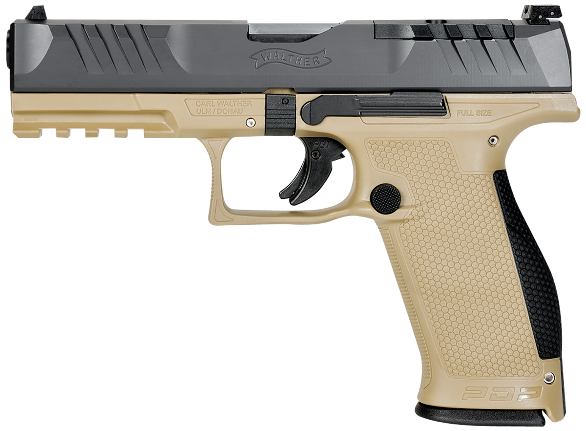 Walther Arms PDP Full Size 9mm Luger 4.5" 18+1 Striker-Fired Pistol - Two-Tone Tan/Black — view 2