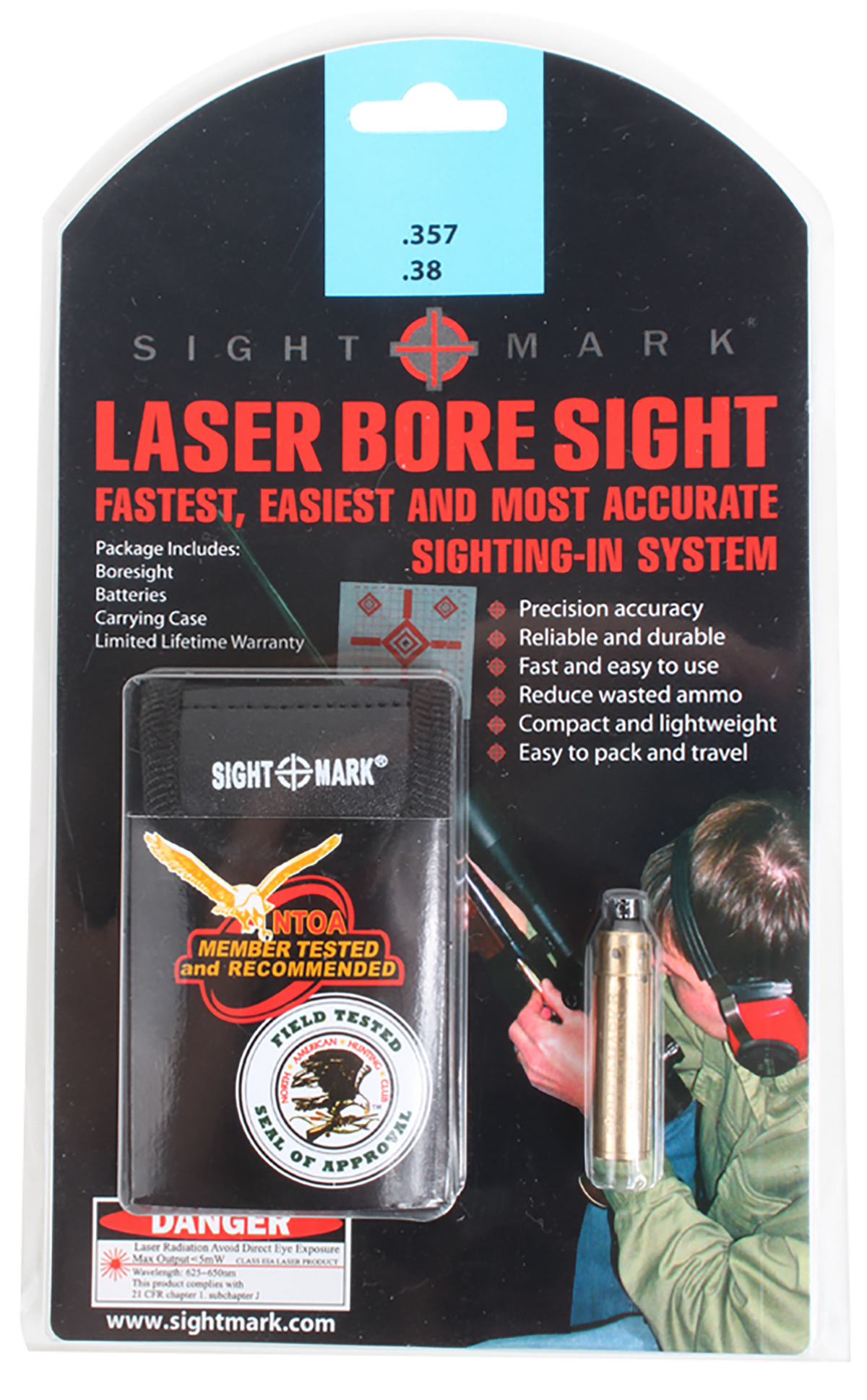 Sightmark SM39018 Boresight Red Laser .38/.357 Mag Brass — view 2