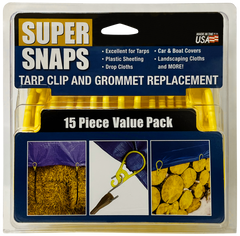 AccuSharp 1007C Super Snaps Yellow 8.80" 15-Pack Tarp Clip — view 2