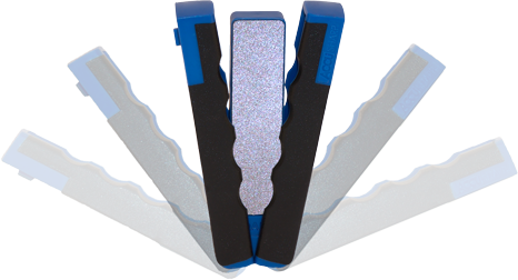 Accusharp 051C Paddle Folding Diamond Sharpener Black/Blue Rubber Handle — view 2