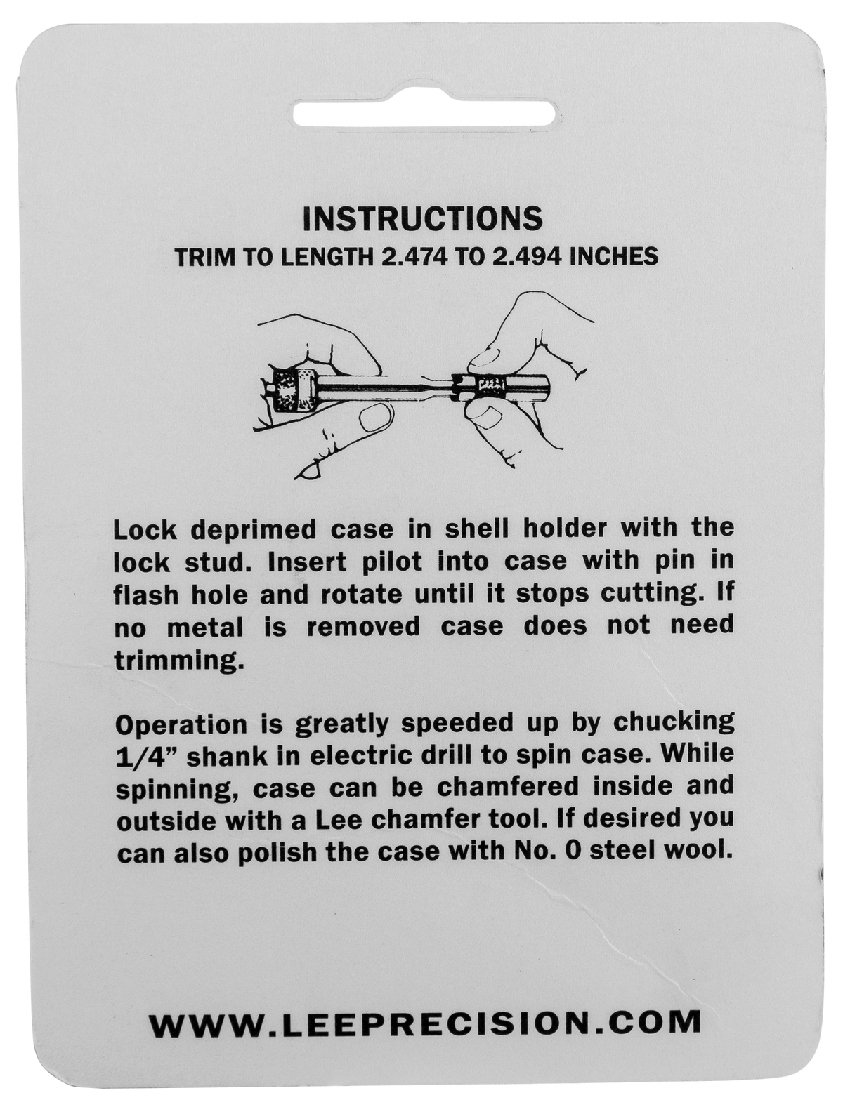 Lee 90124 Case Length Gauge 25-06 Rem with Shell Holder — view 2