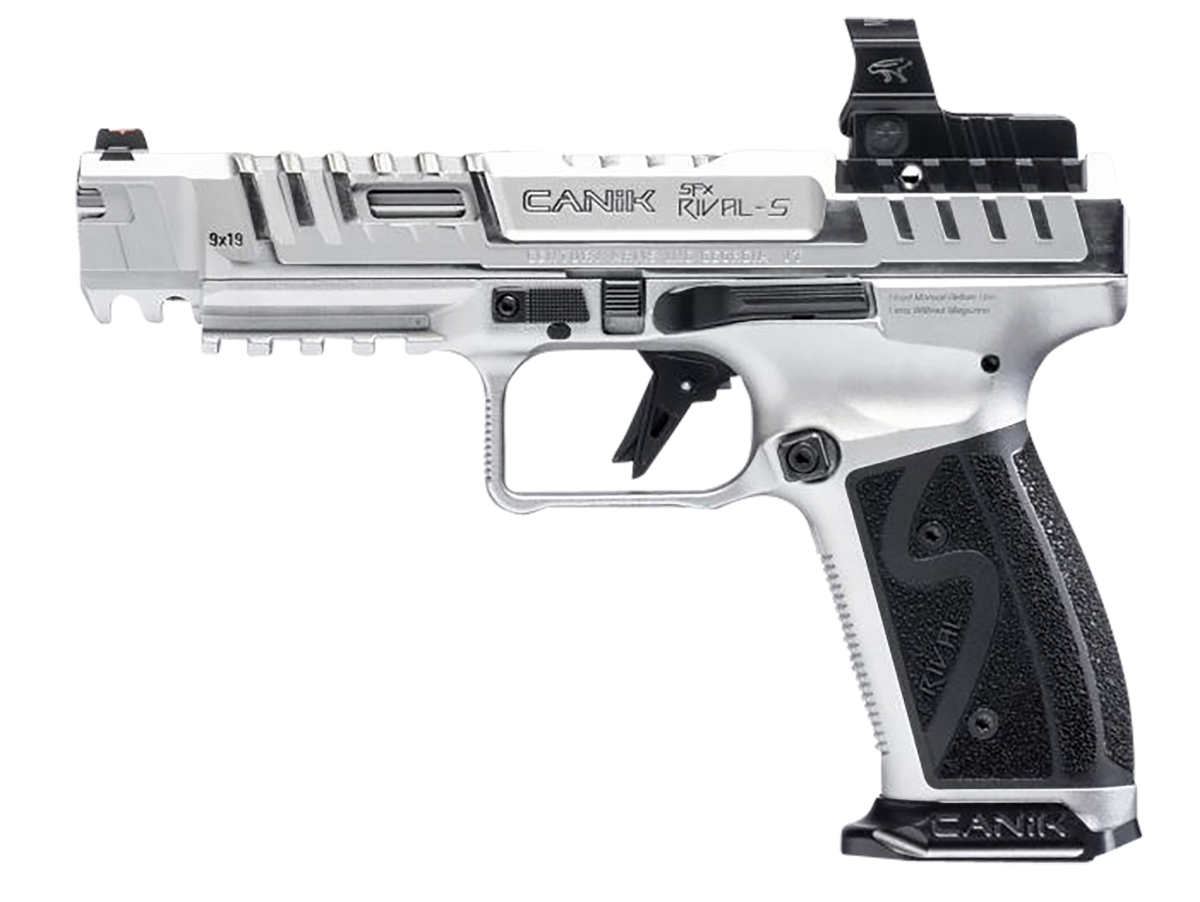Canik SFx Rival-S Chrome 9mm 5" 18+1 Semi-Auto Pistol w/MeCanik MO2 Optic — view 2