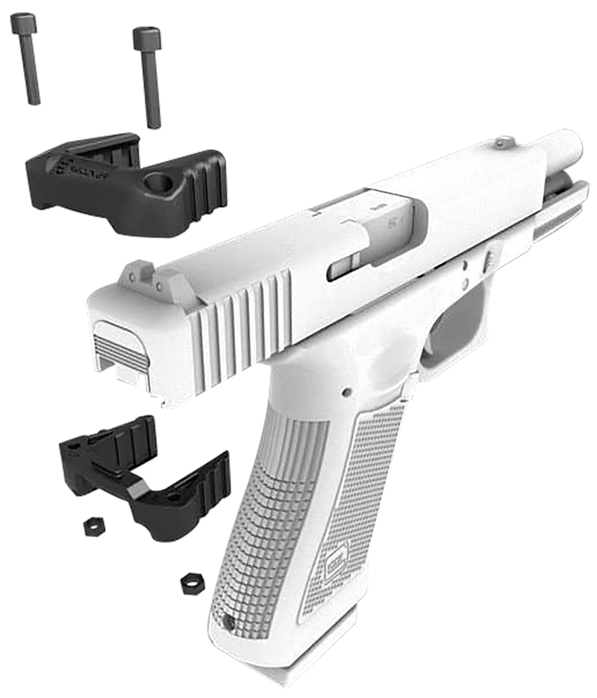 Recover Innovations GCH4301 Upper Charging Handle for Glock 43 Black Polymer Ambidextrous — view 2