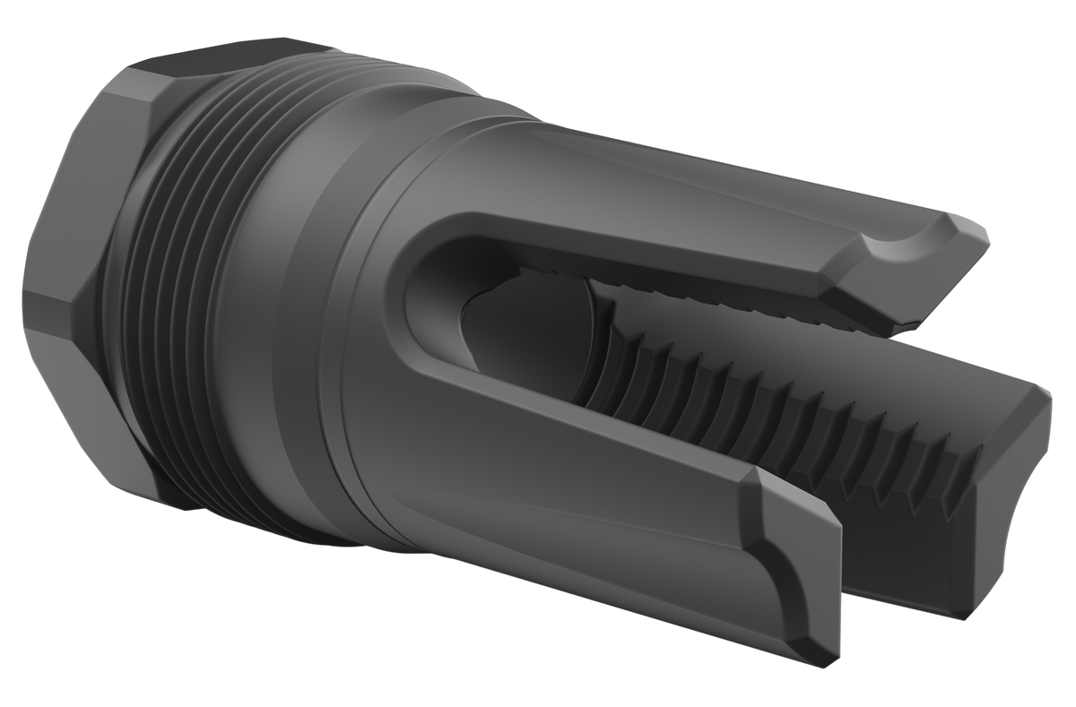 Breek Arms Scorch 3-Prong 5.56mm 1/2x28 Steel Flash Hider - Black Nitride — view 2