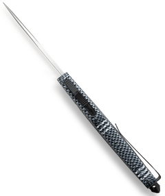 CobraTec Knives CTK-1 Large 3.75" OTF Drop Point Part Serrated D2 Steel Carbon Fiber Aluminum Handle — view 2
