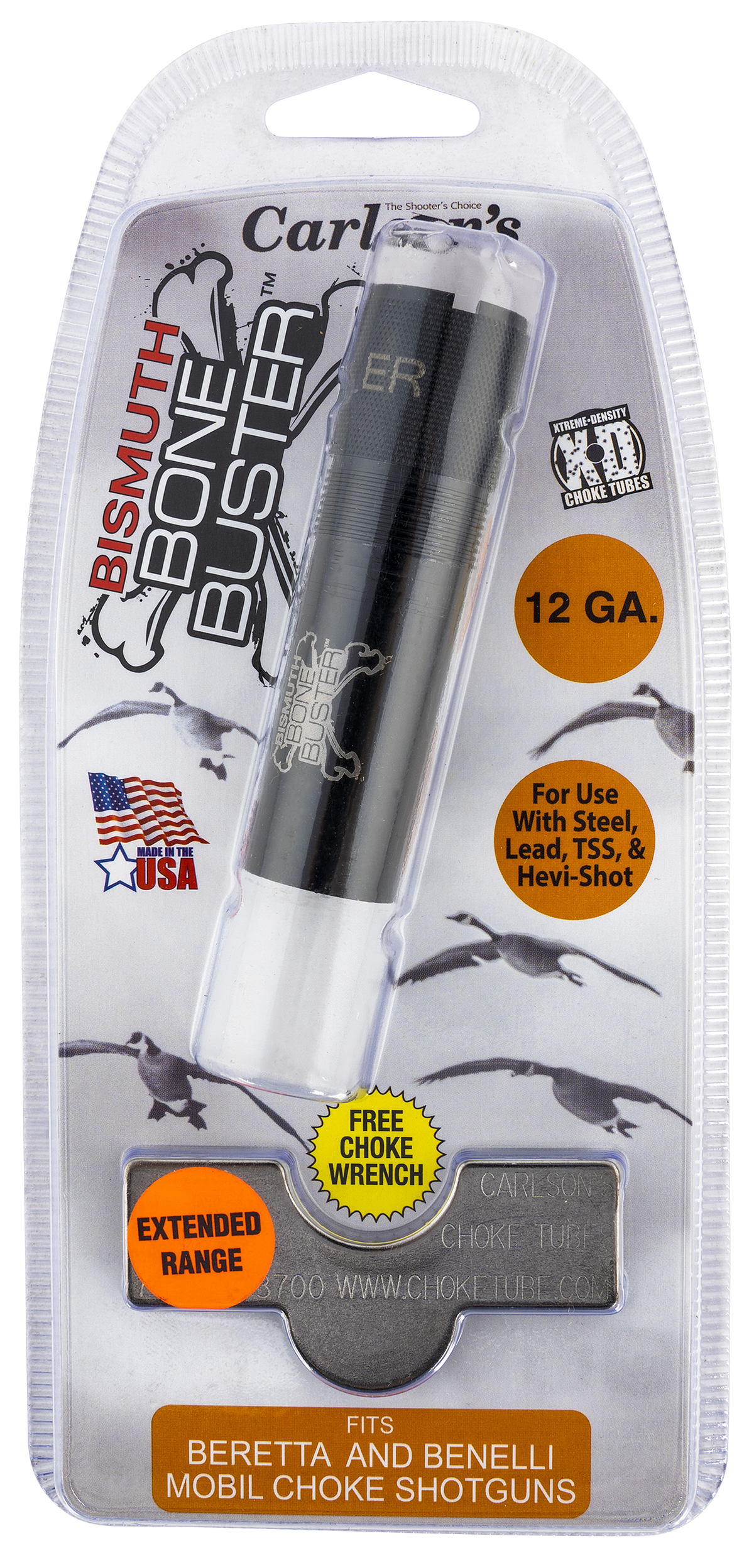 Carlsons Bismuth Bone Buster 12 Gauge Extended Range Choke Tube - Beretta/Benelli Mobil — view 2