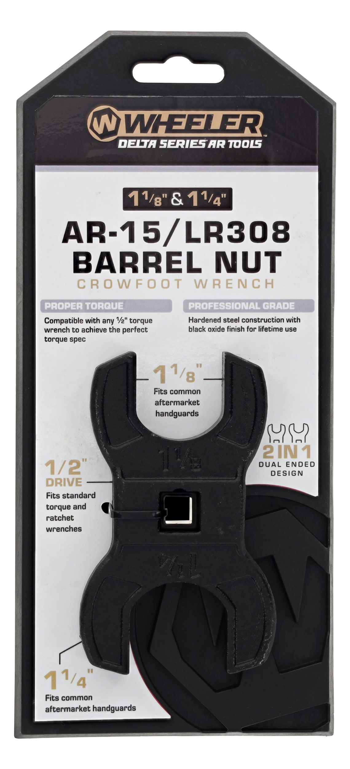 Wheeler Delta Series Barrel Nut Crowfoot Wrench 30mm & 1-5/16" Black Steel — view 2