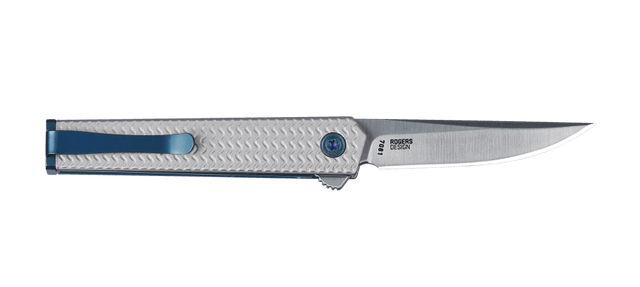 Columbia River CRKT 7081C CEO Microflipper 2.36" Folding Drop Point Plain Satin 12C27 Silver Aluminum — view 2