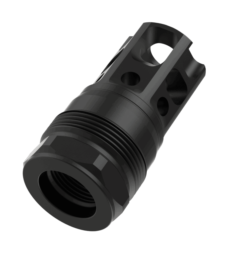 Liberty Precision Machine Liberty Bell Muzzle Brake 1/2x28 Black Nitride 1.70" — view 2