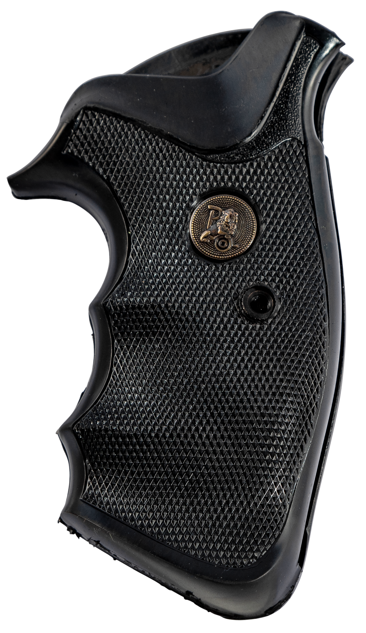 Pachmayr Gripper Professional Grip Checkered Black Rubber w/Finger Grooves S&W K/L Frame Square Butt — view 2