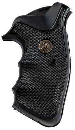Pachmayr Gripper Professional Grip Checkered Black Rubber w/Finger Grooves S&W K/L Frame Square Butt — view 2