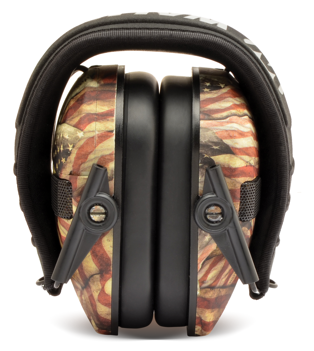 Walkers Game Ear Razor Slim Electronic Muff 23 dB Over the Head USA Flag w/Black Polymer — view 2