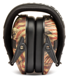 Walkers Game Ear Razor Slim Electronic Muff 23 dB Over the Head USA Flag w/Black Polymer — view 2