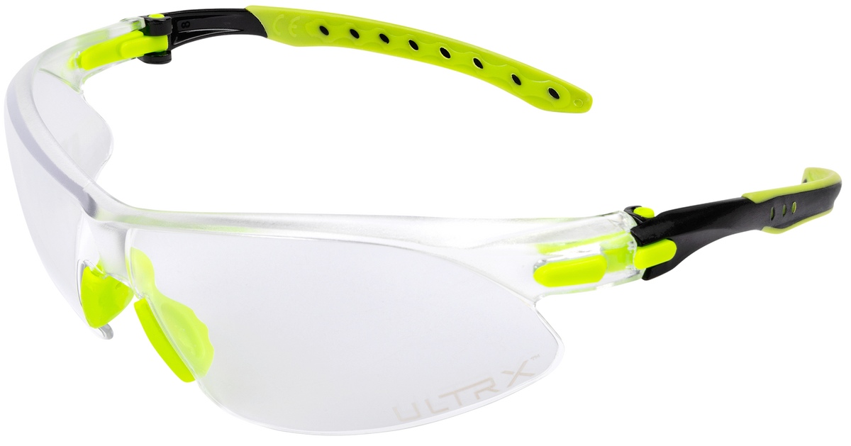 Allen Keen Youth Safety Glasses Clear Lens Lime Green Frame — view 2