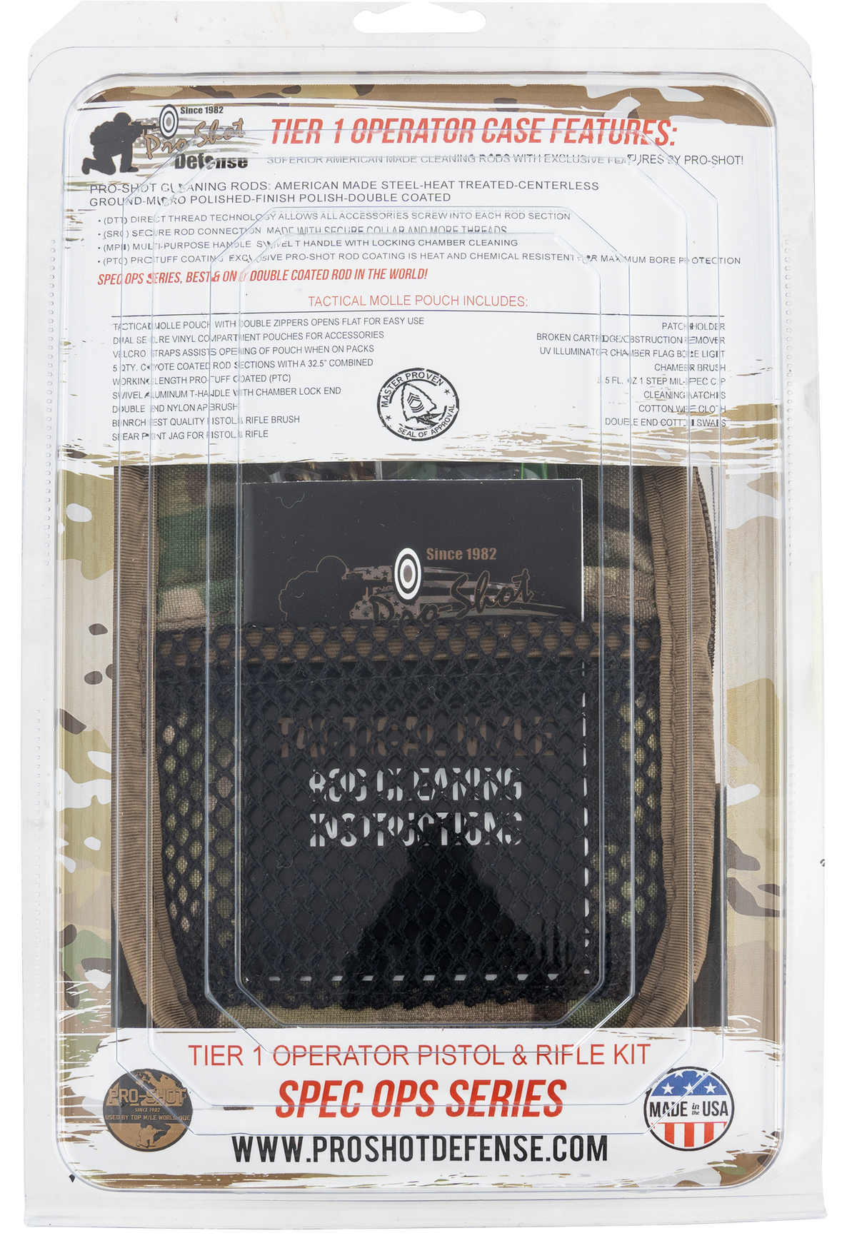 Pro-Shot MMULTICAM5569MM Rod Cleaning System 223 Rem/5.56 NATO/9mm Luger Multi-Camo Pouch — view 2