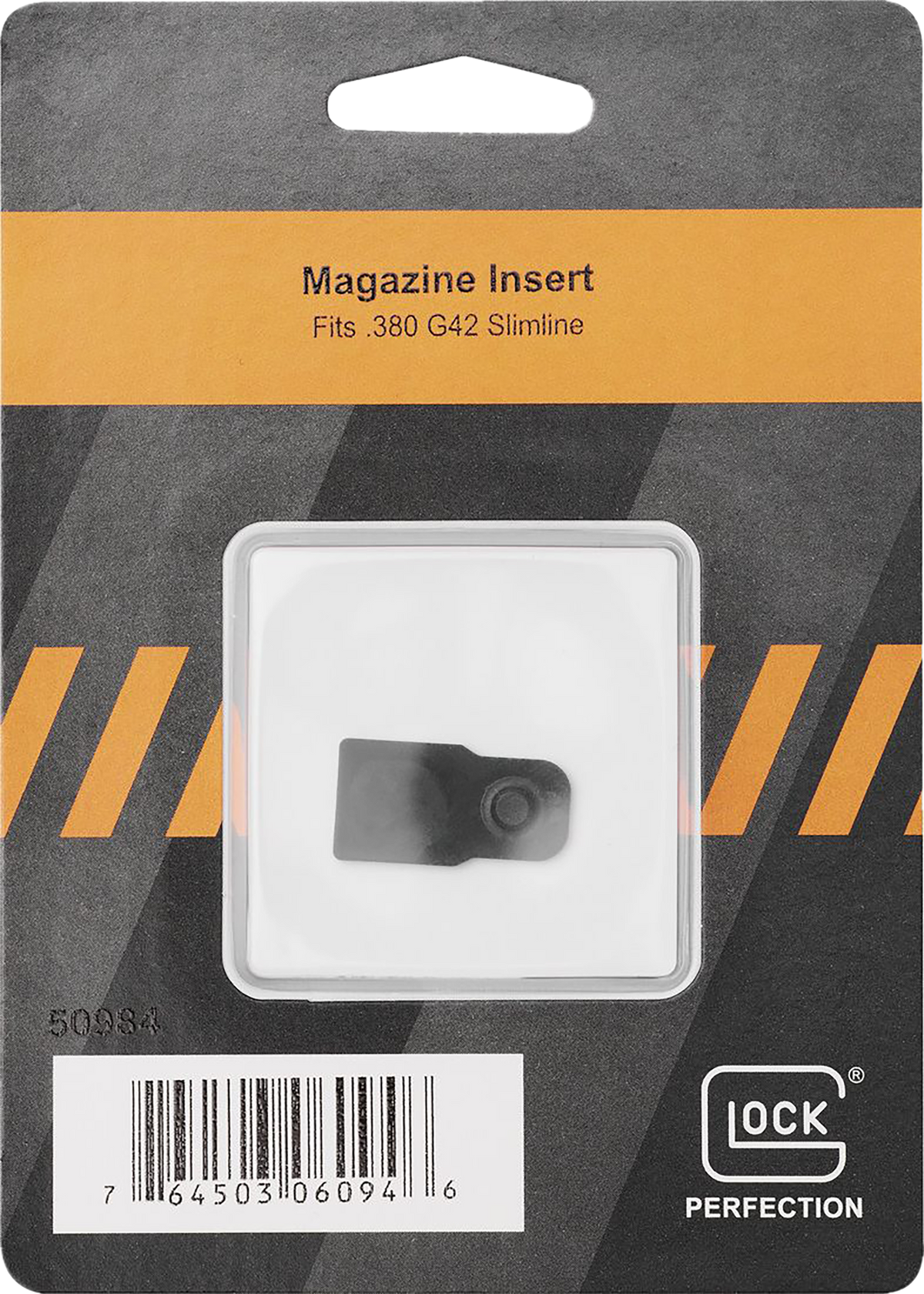 Glock 36/36FGR Slim .45 ACP Magazine Insert Floor Plate - Black Polymer — view 2