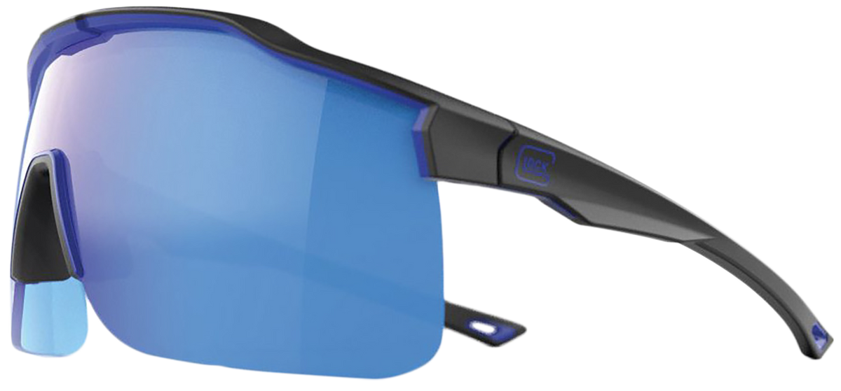 Glock Safe Action Tactical Glasses Blue Mirror Lens Black Frame — view 2