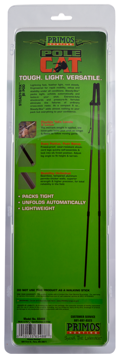 Primos 65488 Steady-Stix Shooting Stick Black 15-40" Metal Bipod — view 2