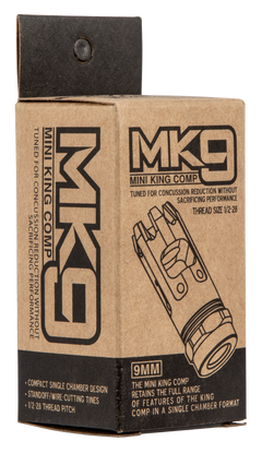 Strike Industries MK9COMP Mini King 9mm Luger 1/2x28 Black Steel AR-Platform Compensator — view 2