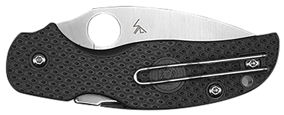 Spyderco Sage 5 Lightweight 3" Plain Edge CPM S30V Satin Black FRN Folding Knife - Alzheimer's — view 2