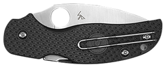 Spyderco Sage 5 Lightweight 3" Plain Edge CPM S30V Satin Black FRN Folding Knife - Alzheimer's — view 2