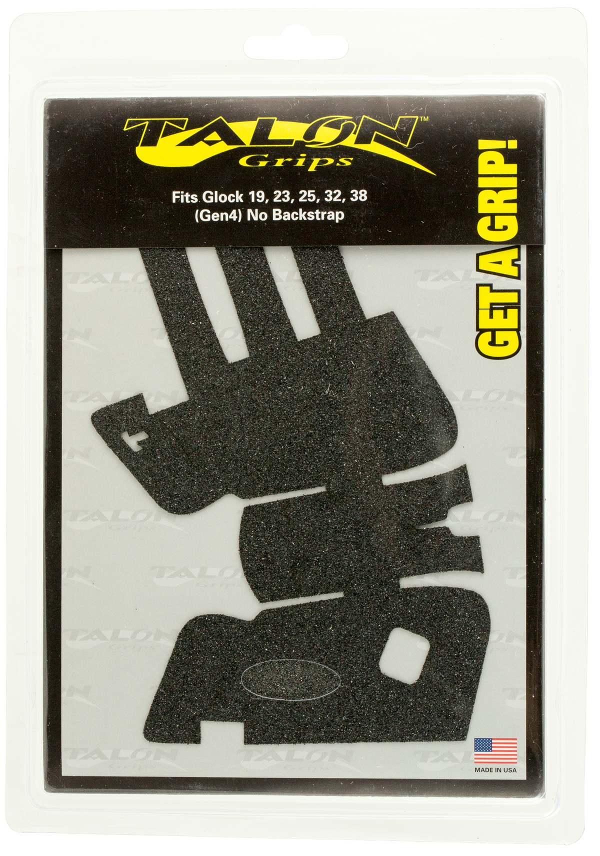 Talon 110G Adhesive Grip for Glock 19/23/25/32/38 Gen4 No Backstrap - Black Granulate — view 2