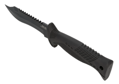 S.O.G Pinnacle Bowie HQ 7.5" Clip Point 420 SS Fixed Blade Knife - Black GRN Handle — view 2