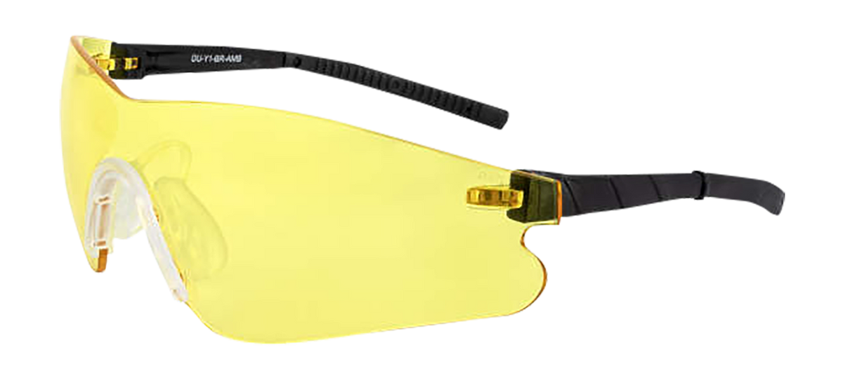 Radians DUY11040C Youth Shooting Glasses Amber Lens Black Half Frame — view 2