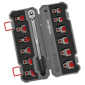 Real Avid Master-Fit 13-Pc AR-15 Crowfoot Wrench Set - Gray/Red — view 2