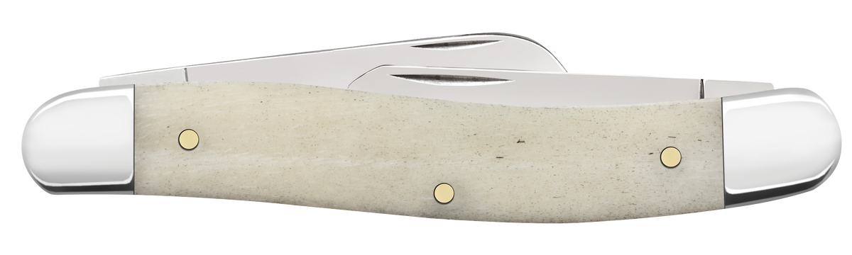 Case 11021 Stockman Medium Folding Clip Point/Pen/Sheepsfoot Plain Carbon Steel Smooth Natural Bone — view 2