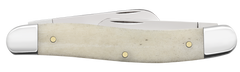 Case 11021 Stockman Medium Folding Clip Point/Pen/Sheepsfoot Plain Carbon Steel Smooth Natural Bone — view 2