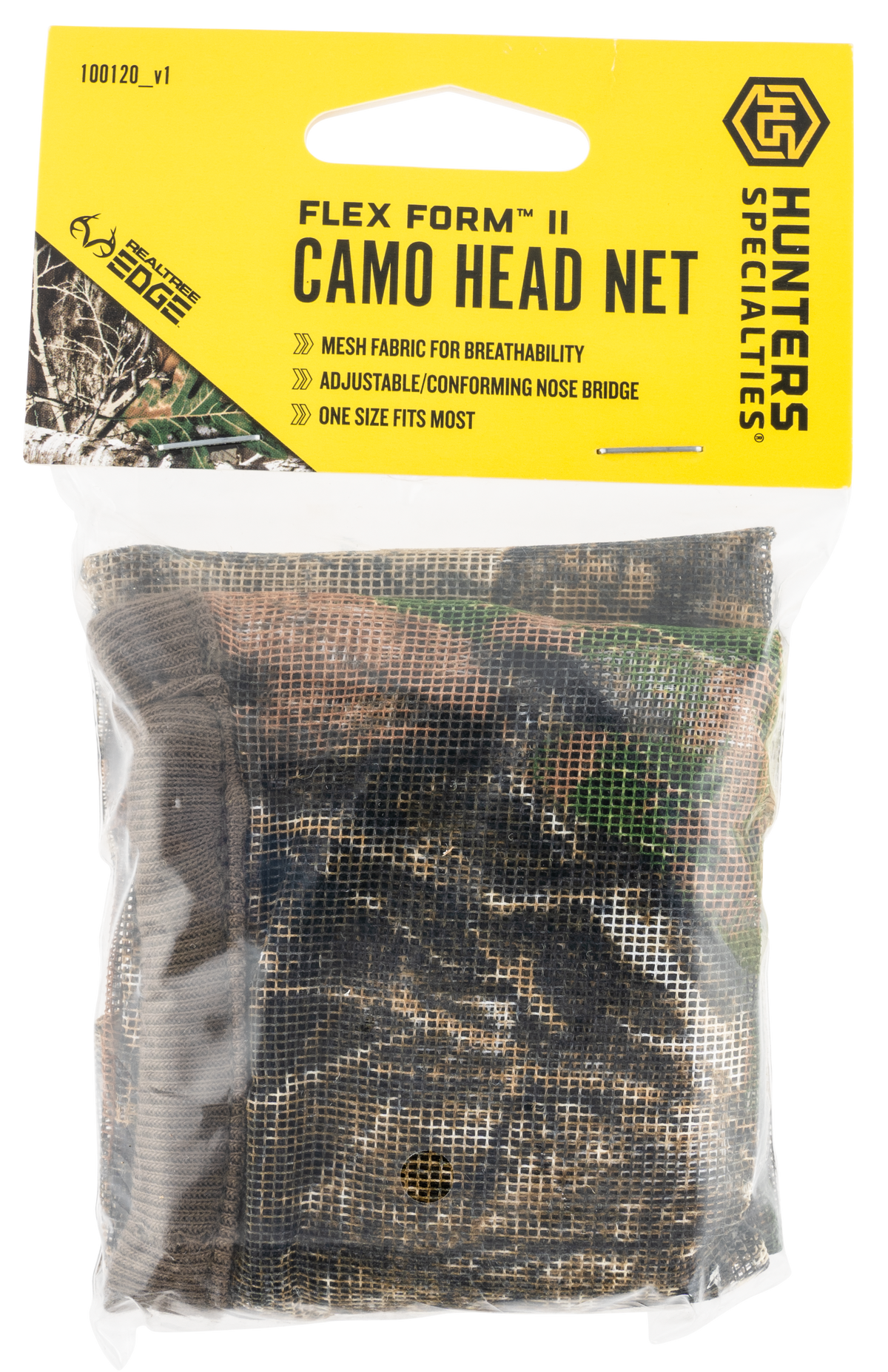 Hunters Specialties Flex Form II Head Net Realtree Edge OSFA Mesh — view 2