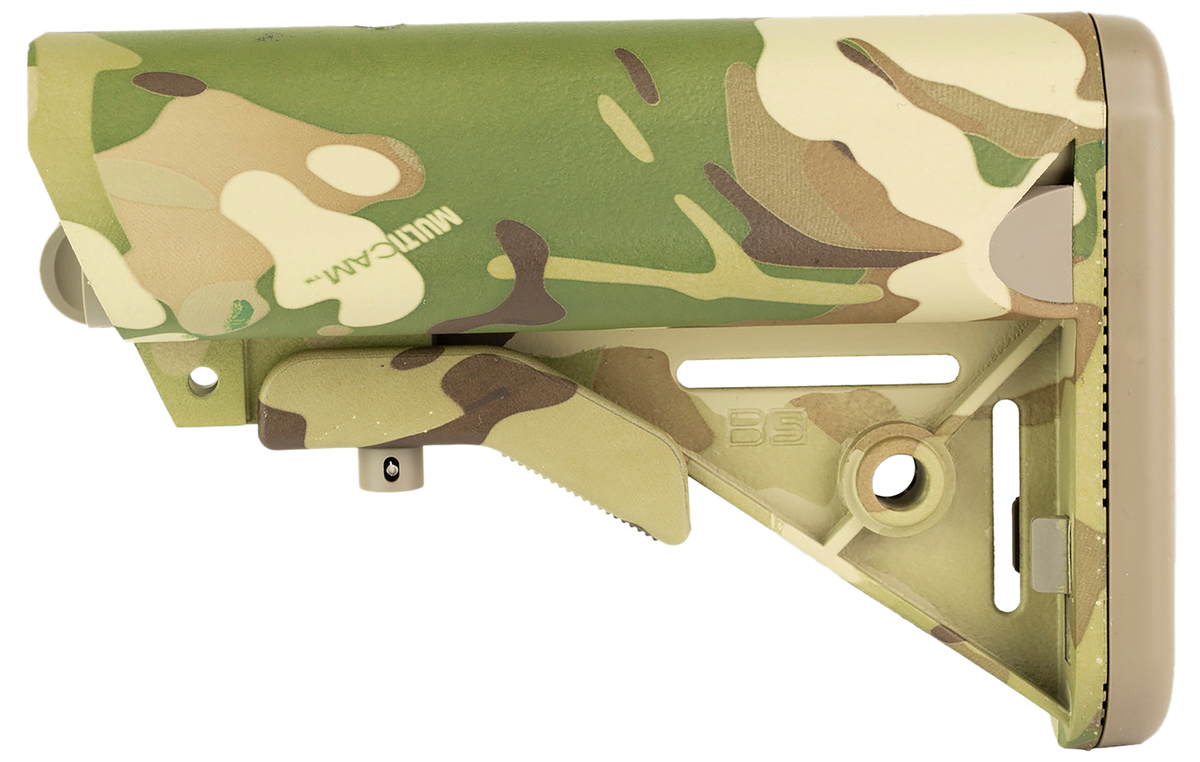 B5 Systems Enhanced SOPMOD AR-15/M4 MultiCam Collapsible Stock - Mil-Spec Tube Not Included — view 2