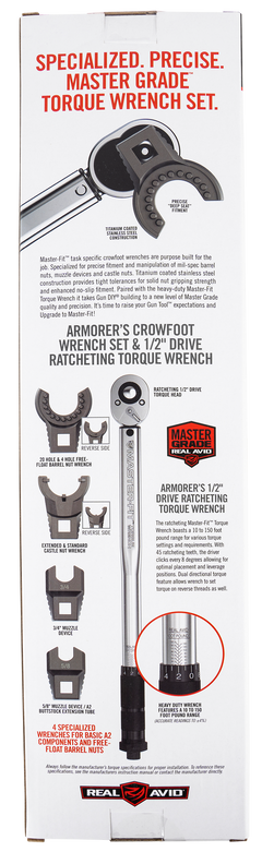 Real Avid Master-Fit 5-Pc Crowfoot Wrench Set AR-Platform w/ Heavy Duty Torque Handle — view 2