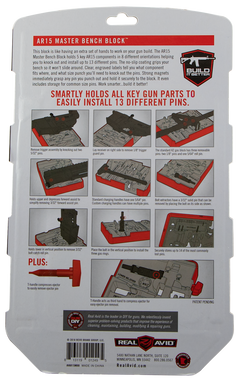 Real Avid AR-15 Master Bench Block Polymer Resin Red/Black — view 2