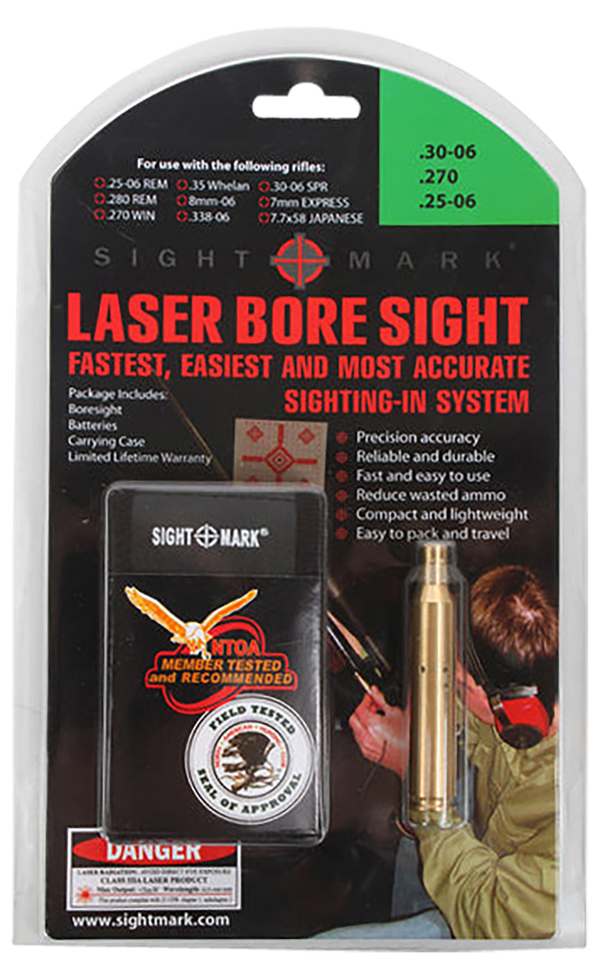 Sightmark SM39003 Laser Boresight 30-06 Springfield/270 Cal/25-06 Rem Brass — view 2