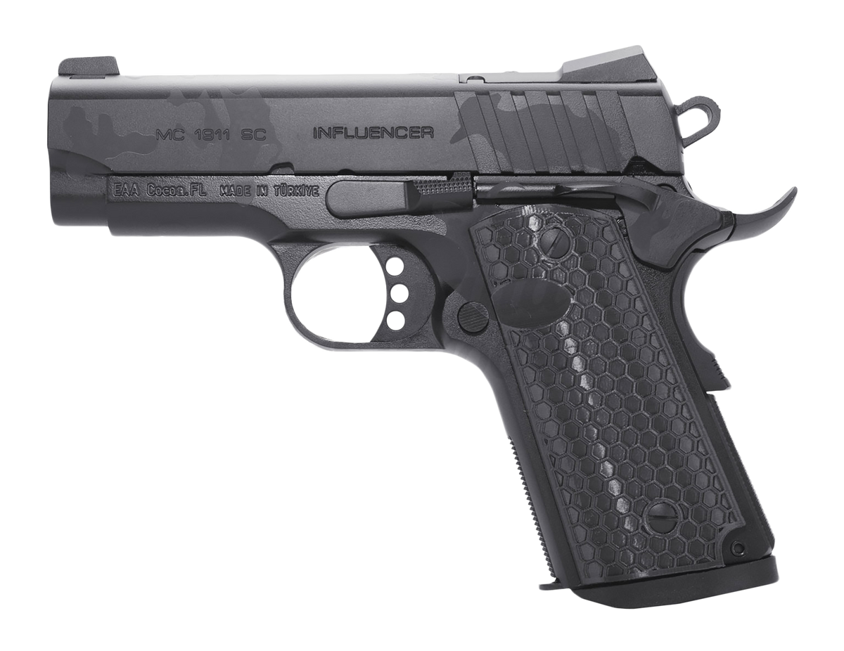 EAA Girsan MC1911 SC Influencer 9mm Luger 3.40" 7+1 Semi-Auto Pistol - Black Camo — view 2