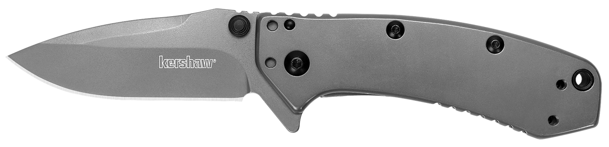 Kershaw Cryo 1555TIX 2.75" Folding Drop Point Plain 8Cr13MoV Gray PVD SS - Clamshell Packaging — view 2