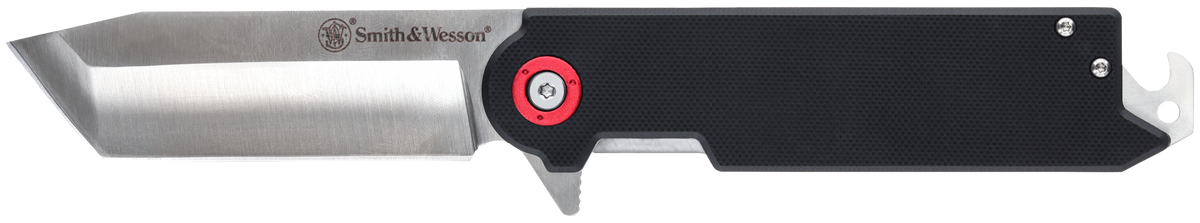 Smith & Wesson Knives Big Benji 3.50" Folding Plain Stainless Steel Blade Black Handle — view 2