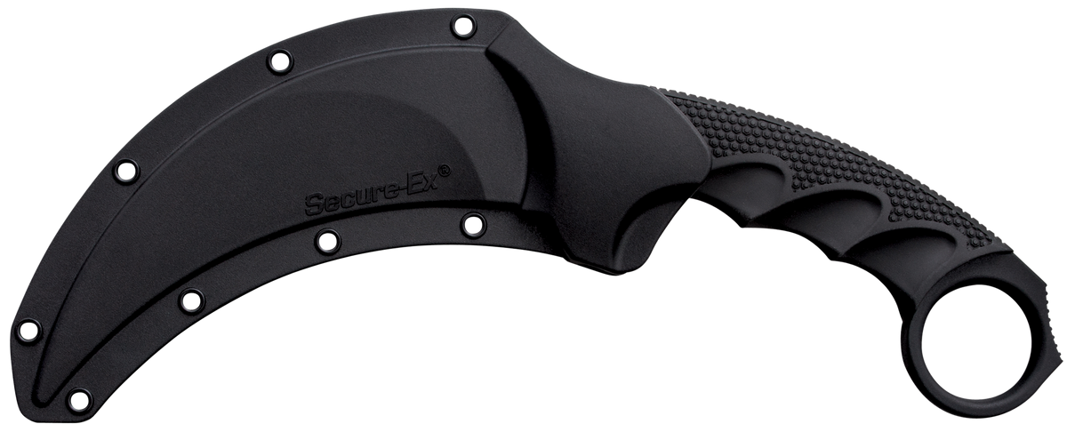 Cold Steel Steel Tiger 4.75" Fixed Karambit Plain AUS-8A SS Stone Washed Black Griv-Ex/Kray-Ex Handle — view 2