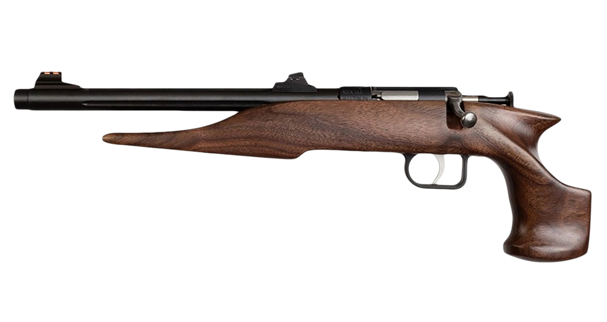 Crickett Hunter Adult 22 Mag 9" Threaded 1-Rd Bolt Action Pistol - Walnut Stock — view 2