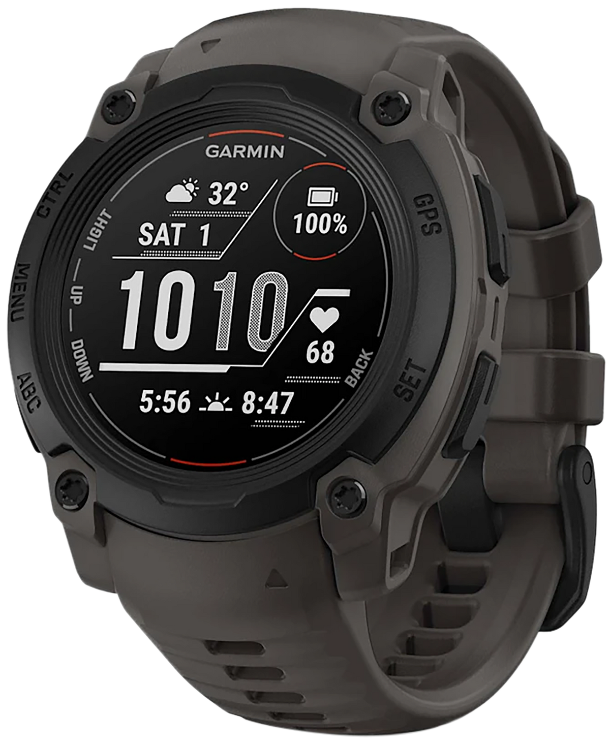 Garmin Instinct E 40mm GPS Smartwatch Black Case Charcoal Band — view 2