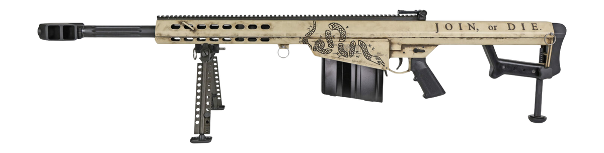 Barrett M82A1 America 250 50 BMG 20" 10+1 Semi-Auto Rifle - Black Fluted Barrel — view 2