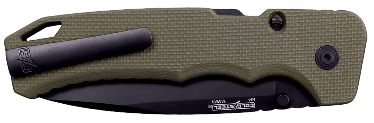 Cold Steel Swift III 4" Folding Drop Point Plain CPM M4 Black PVD OD Green G10 EDC — view 2